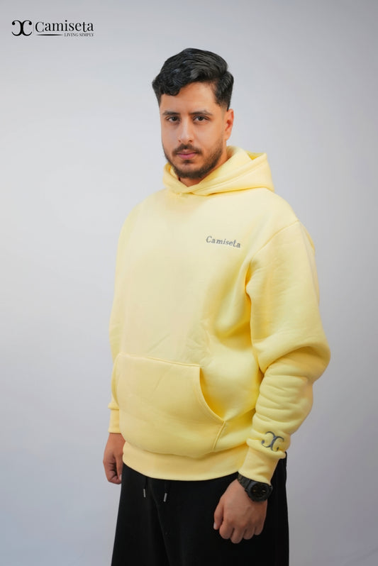 love less Hate more Yellow Hoodie